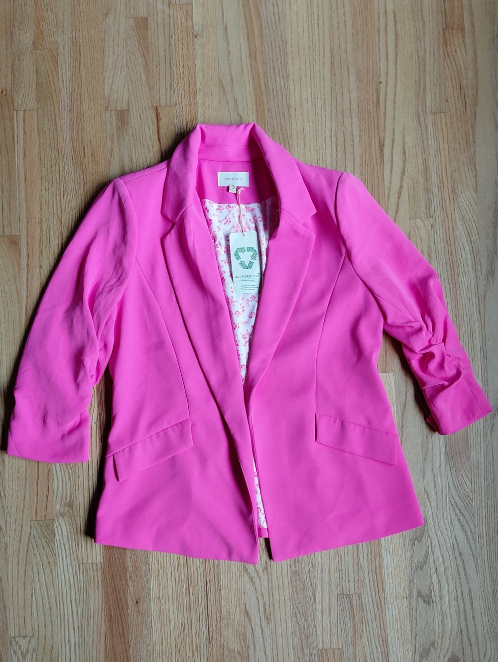Women's Pink Open-Front Blazer Jacket